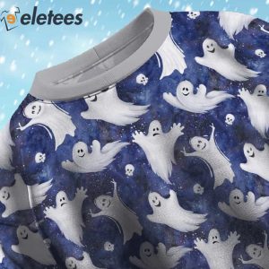Adorable Ghostly Figures Ugly Christmas Sweater 4