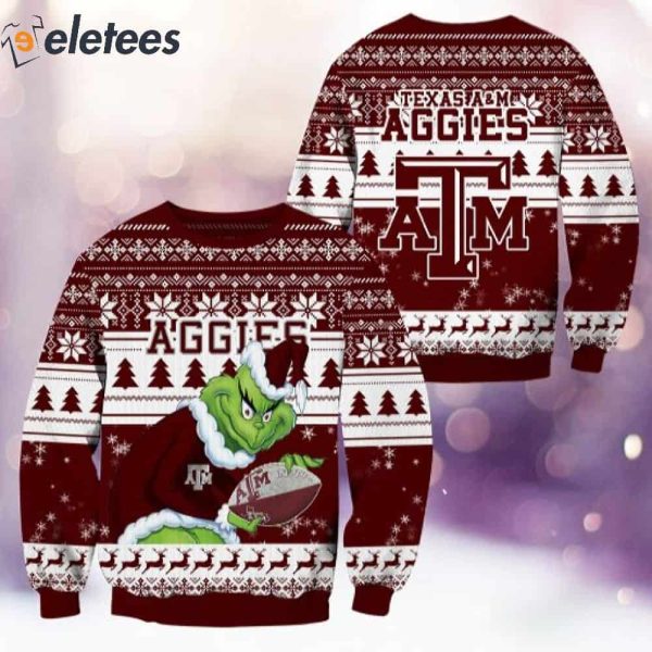 Aggies Grnch Christmas Ugly Sweater