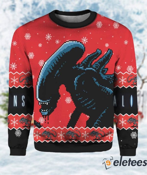 Alien Xenomorph Christmas Sweater