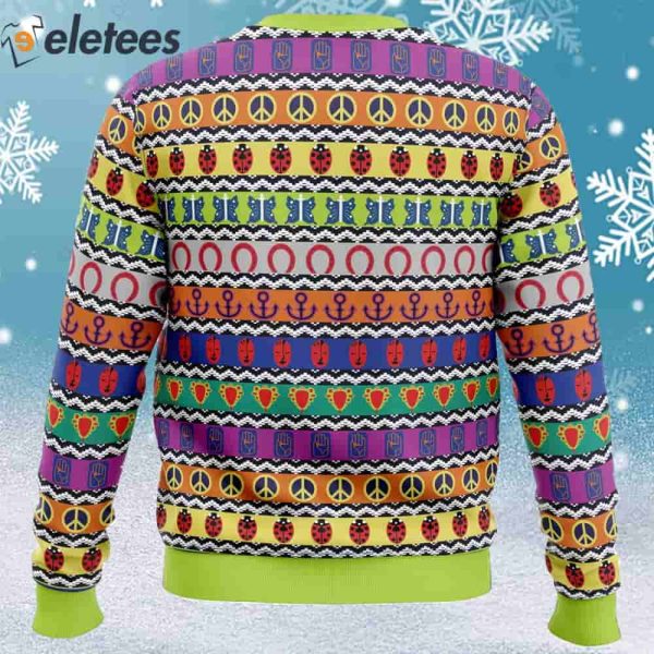 All Symbols Pattern Jojo’s Bizarre Adventure Ugly Christmas Sweater