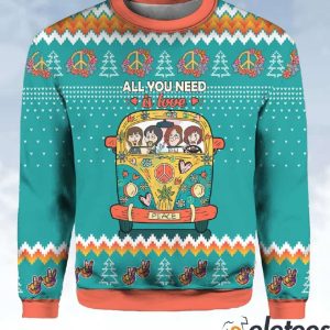All You Need Is Love Hippie Peace Ugly Sweater