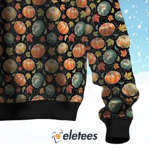 Artistic Pumpkin Harvest Ugly Christmas Sweater 3