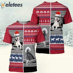 Awesome Husky Christmas 3D Full Print Shirt