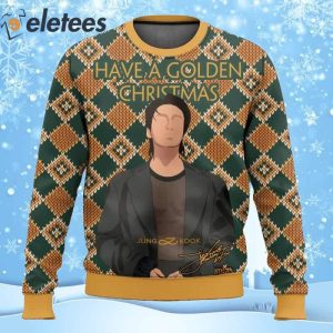 BTS Jungkook Have A Golden Christmas Ugly Sweater