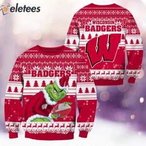 Badgers Grnch Christmas Ugly Sweater 2