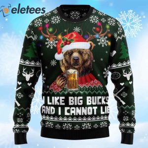 Bear Hunting and Beer Ugly Christmas Sweater