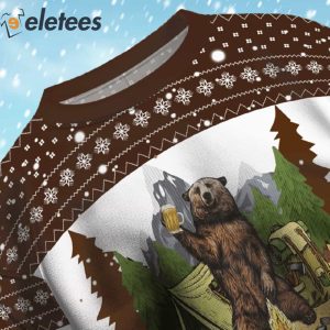 Bear With Beer Ugly Christmas Sweater 4