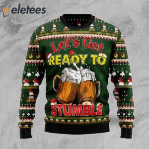 Beer Let's Get Ready To Stumble Ugly Christmas Sweater
