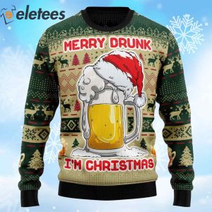 Beer Merry Drunk I’m Christmas Ugly Sweater