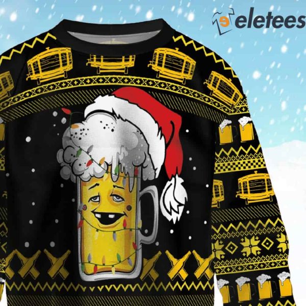 Beer Santa Ugly Christmas Sweater