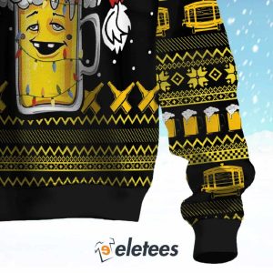 Beer Santa Ugly Christmas Sweater 3