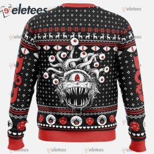 Beholder Dungeons and Dragons Ugly Christmas Sweater1