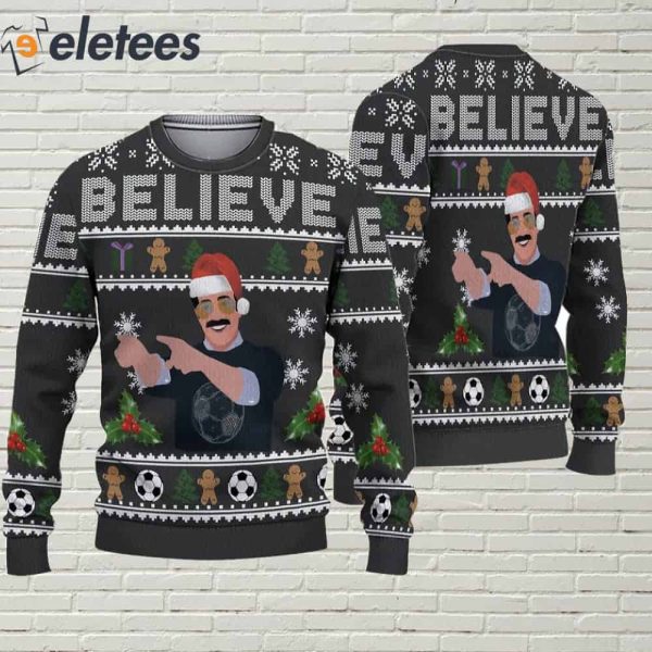 Believe Ted Lasso Ugly Christmas Sweater