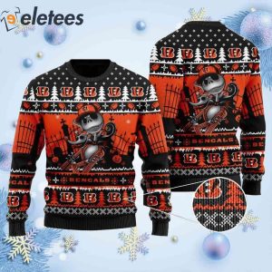 Bengals Jack Skellington Halloween Knitted Ugly Christmas Sweater