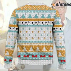 Bill Nye Safety Glasses Off Motherfckers Ugly Christmas Sweater 2