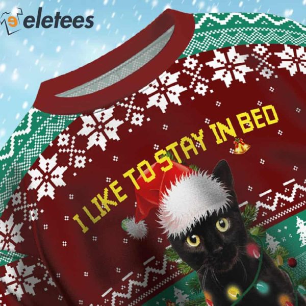 Black Cat It’s Too Peolpey Out Side Ugly Christmas Sweater