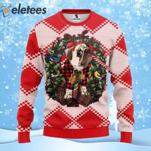 Blackhawks Hockey Pug Dog Ugly Christmas Sweater