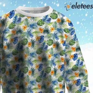 Blossoms Palms Ensemble Ugly Christmas Sweater 2