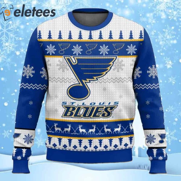 Blues Hockey Ugly Christmas Sweater