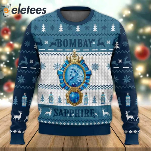 Bombay Sapphire Gin Ugly Christmas Sweater