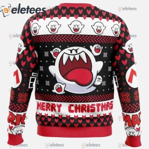 Boo Super Mario Bros Ugly Christmas Sweater1