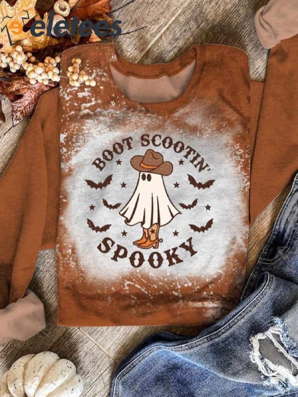Boot Scootin Spooky Print Sweatshirt