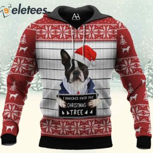 Boston Terrier Knocked Over The Christmas Tree 3D Print Shirt 3