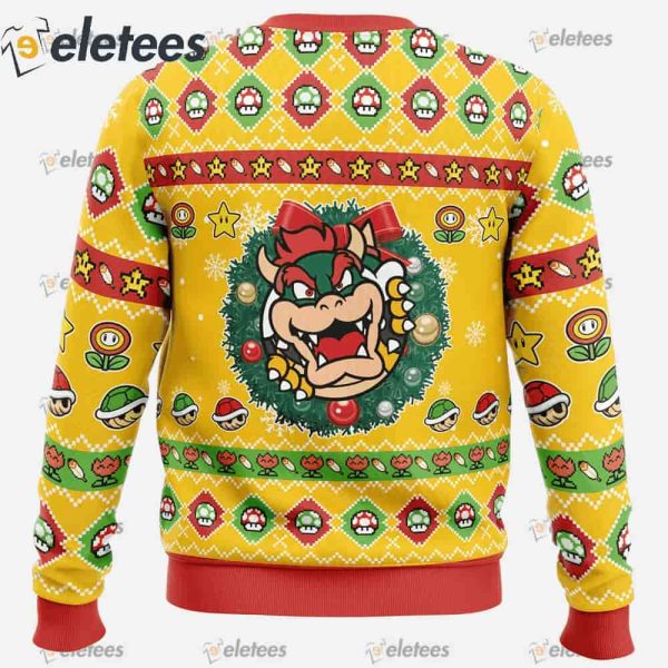 Bowser Super Mario Bros Ugly Christmas Sweater