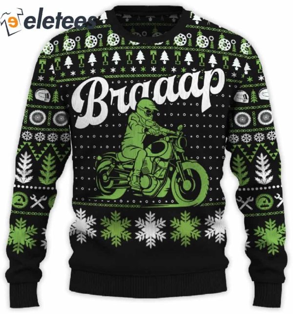Braaap Freedom Cruiser Christmas Sweater