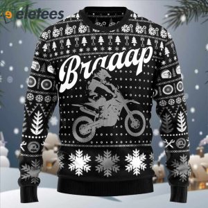 Braaap Moto Grey Version Ugly Christmas Sweater