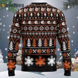 Braaap Moto Orange Version Ugly Christmas Sweater1