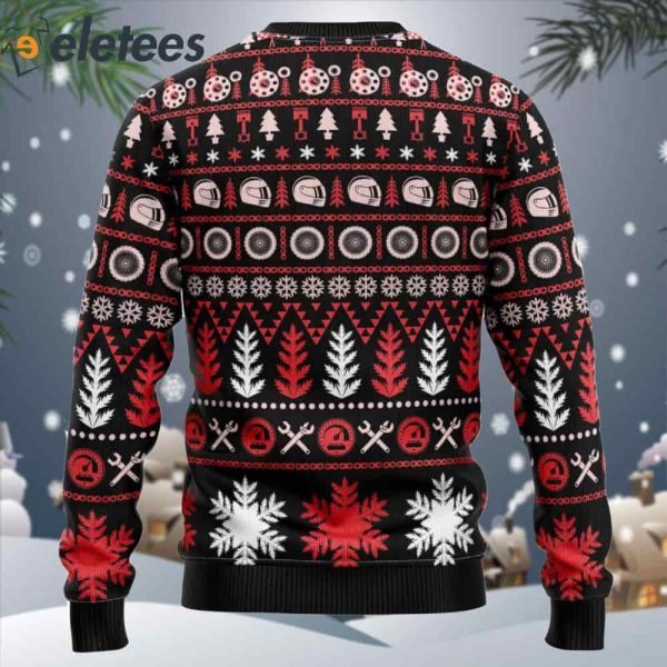 Braaap Moto Red Version Ugly Christmas Sweater