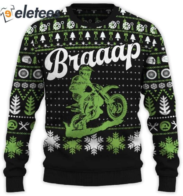 Braaap Youth Dirt Bike 100 Ugly Christmas Sweater