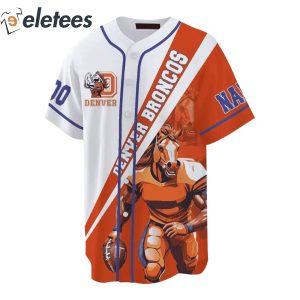 Broncos Mile High Football Custom Baseball Jersey2