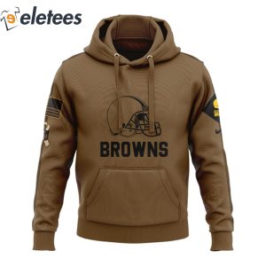 Browns Salute To Service Veterans Day Brown Hoodie
