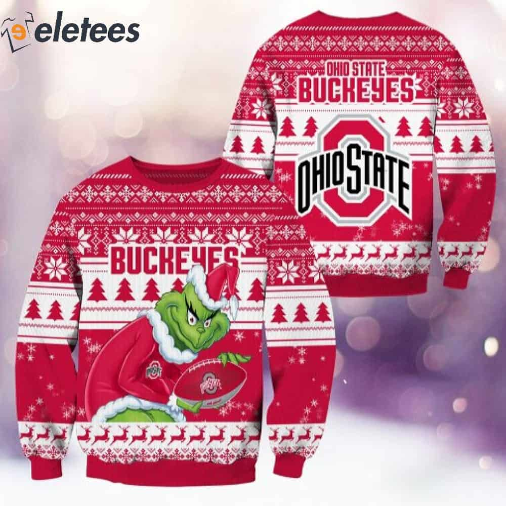 Funny Team Logo Ohio State Buckeye Christmas Tree Gifts For Fans