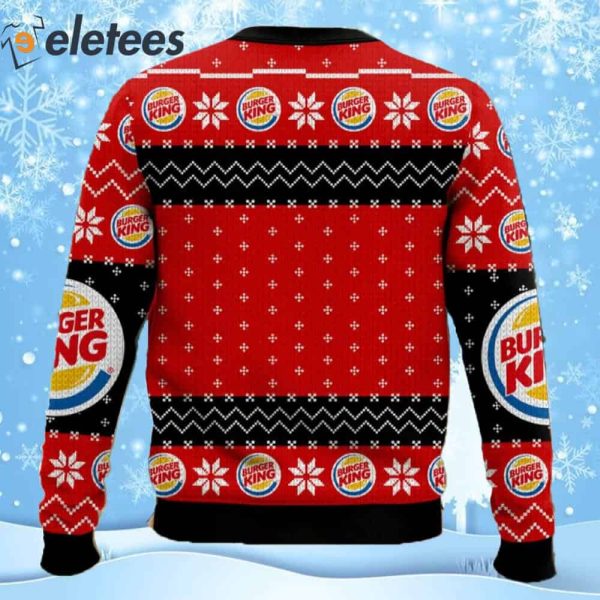 Burgerking Fast Food Ugly Christmas Sweater