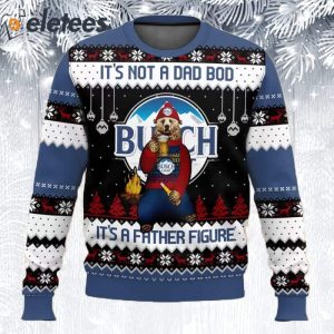 Busch Light Beer It's Not A Dad Bod It's A Father Figure Ugly Christmas Sweater