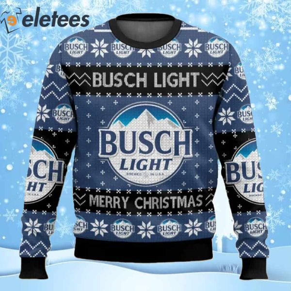 Busch Light Beer Merry Christmas Ugly Sweater