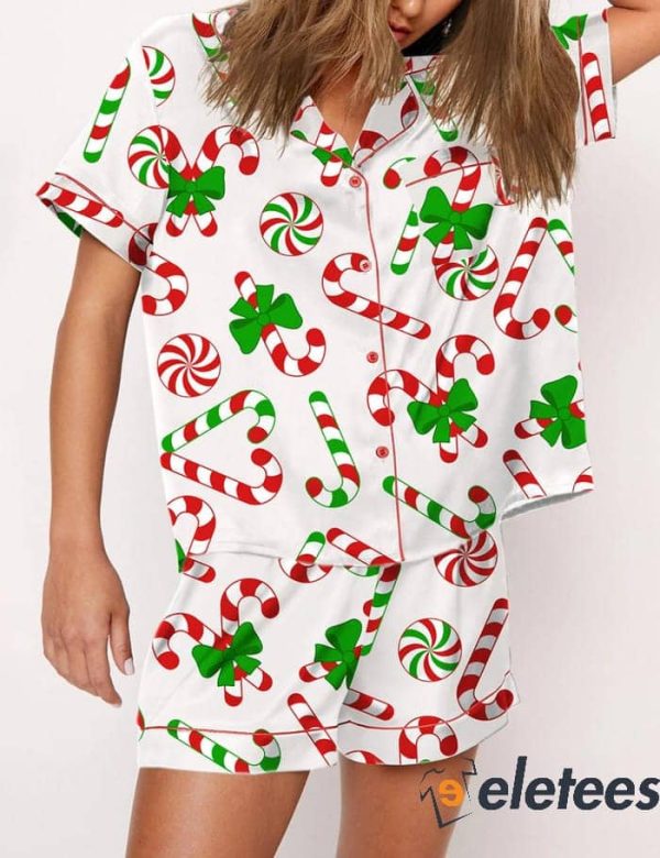 Candy Cane Christmas Pajama Set