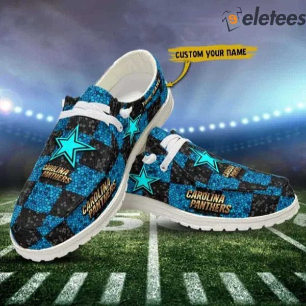 Carolina Panthers Football Personalized Dude Shoes