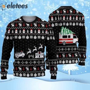 Casespring Paramedic Hospital Ambulance Ugly Christmas Sweater