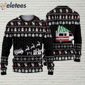 Casespring Paramedic Hospital Ambulance Ugly Christmas Sweater 2