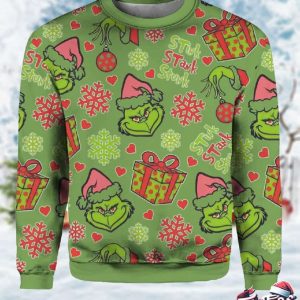 Casual Grinch Stink Stank Stunk Contrast Printed Sweatshirt 2