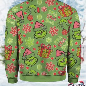 Casual Grinch Stink Stank Stunk Contrast Printed Sweatshirt 3