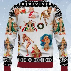 Casual Santa Girl Colorful Printed Ugly Christmas Sweater 2