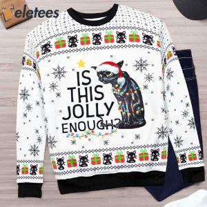 Cat Is This Jolly Enough Ugly Christmas Sweater