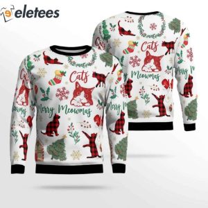 Cats Merry Meowmas Ugly Christmas Sweater 2