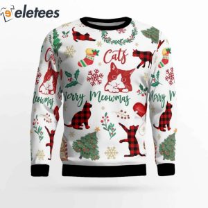 Cats Merry Meowmas Ugly Christmas Sweater 3