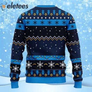 Chargers Football Dabbing Santa Ugly Christmas Sweater 2